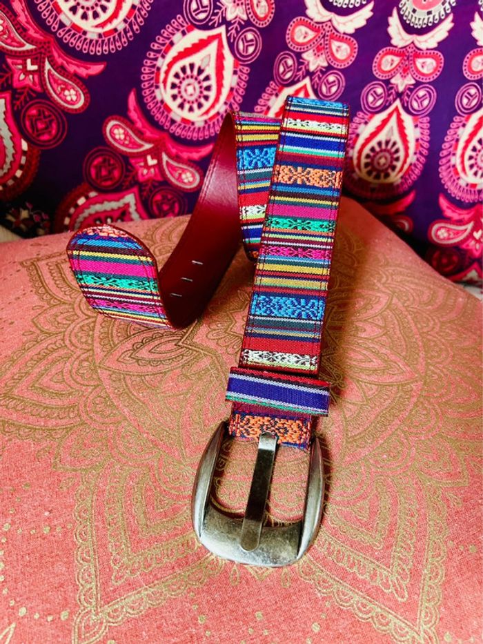 🌈Ceinture multicolore ethnique bohème hippie ethnic boho multicolor belt🌈 - photo numéro 4