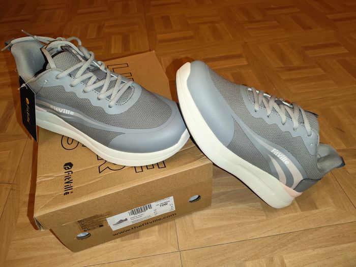 FitVille StepEase V1 Femme Chaussures de Gym rose et grises taille 41 - photo numéro 2