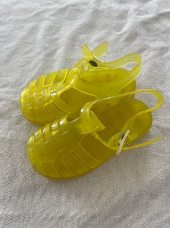 Sandales, jaunes, plage