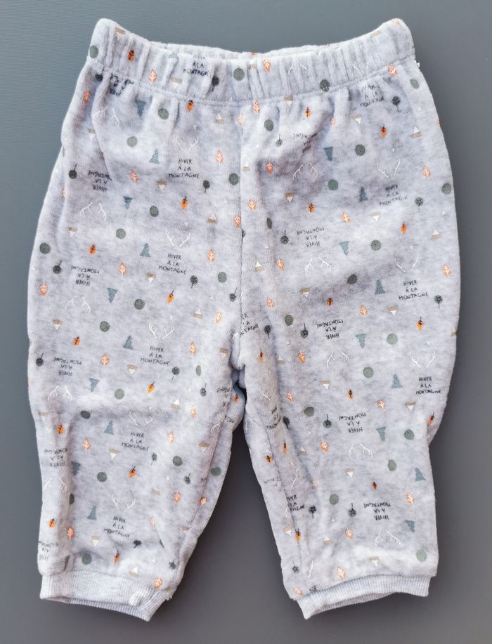 Lot de 2 pyjamas velours  1 pièce et 2 pièces Manon & Valentin Mots d'enfants - photo numéro 5
