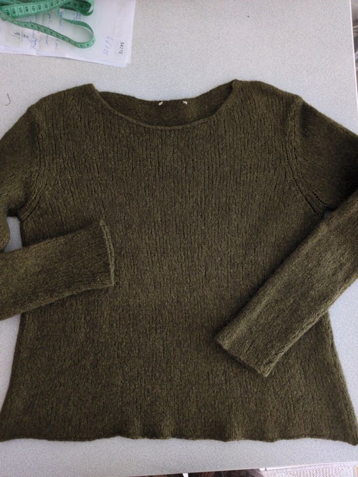 Pull alpaga vert olive American vintage S - photo numéro 11