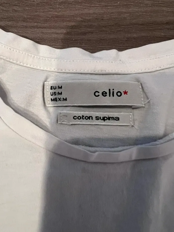 TEE shirt blanc Celio taille M - photo numéro 2