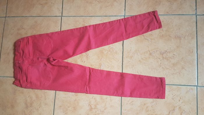 Jeans skinny pression fille 10 ans rouge Kiabi - photo numéro 6