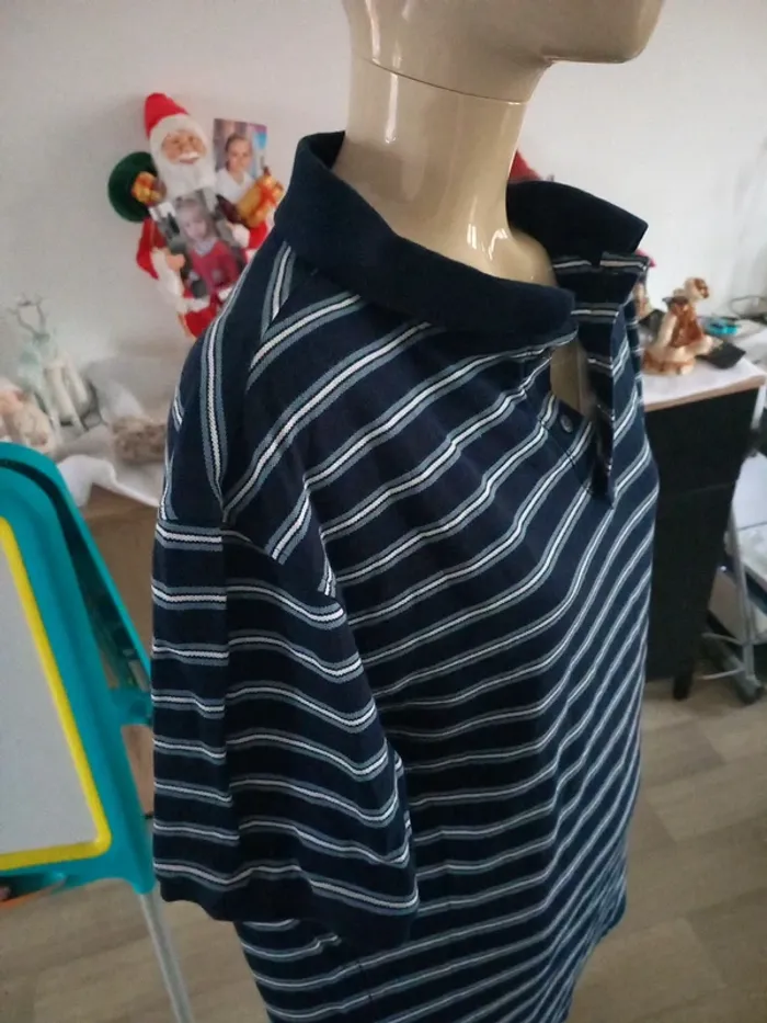 Polo homme rayé L