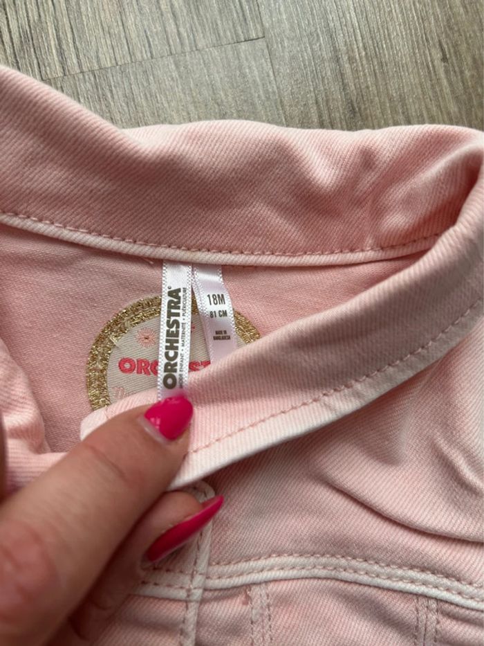 Veste en jean rose fille 18 mois - photo numéro 3