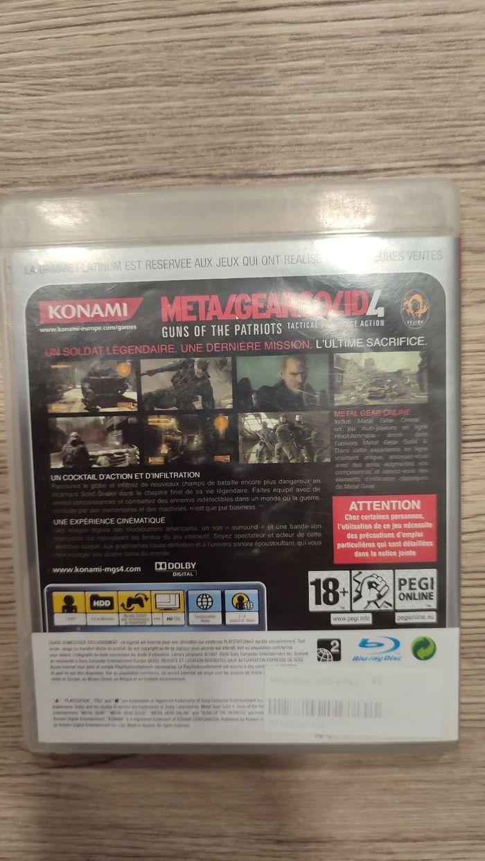 Metal gear solid 4 PS3 - photo numéro 3