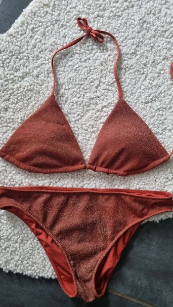 Maillot de bain Calzedonia cuivré paillettes 42 XL super sympa