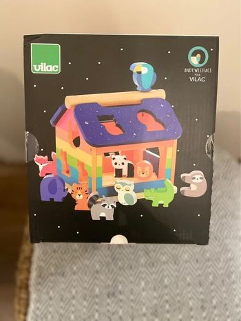 Vilac - Coffret Maison arc-en-ciel boîte à formes - 2 ans et plus