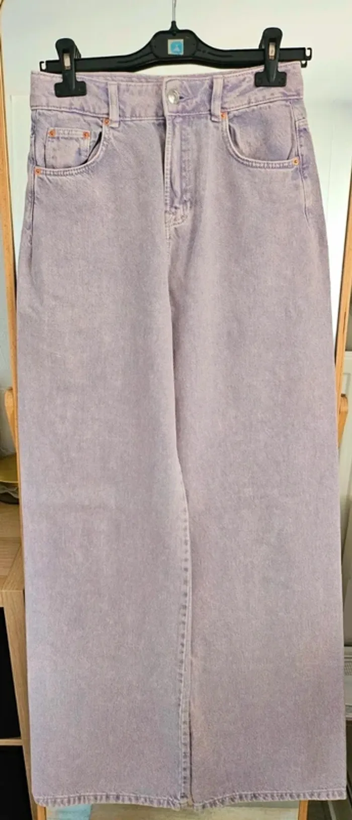Jean jambes large pullandbear lilas taille 36 neuf sans étiquette - photo numéro 6