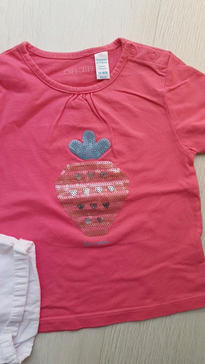 Ensemble 3 pièces fille été 18 mois Levis okaidi kiabi - photo numéro 2