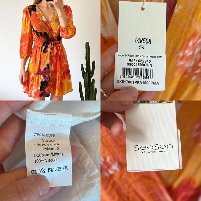 Robe imprimé tie & dye multicolore – Season – Taille S – Neuve - photo numéro 5