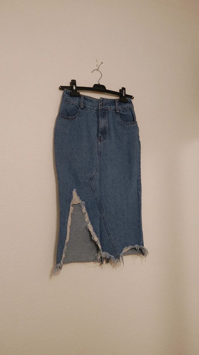 Jupe en jeans fendue
