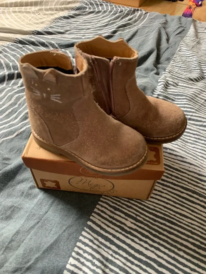 Bottines fille chat