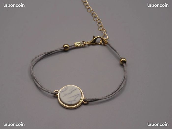 bracelet gris avec effet marbre ajustable - photo numéro 2
