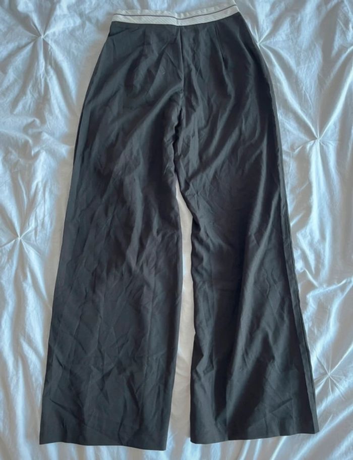 pantalon wide leg gris - photo numéro 2
