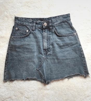 Mini jupe en jean gris Zara XS