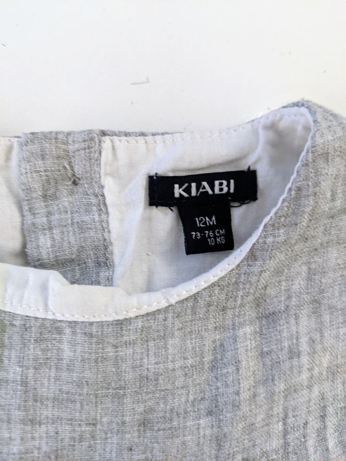 Magnifique robe gris chiné coton 12 mois Kiabi - photo numéro 2