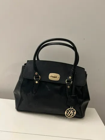 Arthur & aston sac en cuir bi matière noir, femme