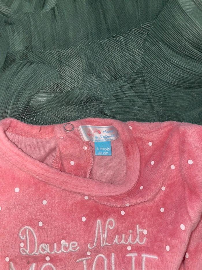 Pyjamas velours 6 mois - photo numéro 2