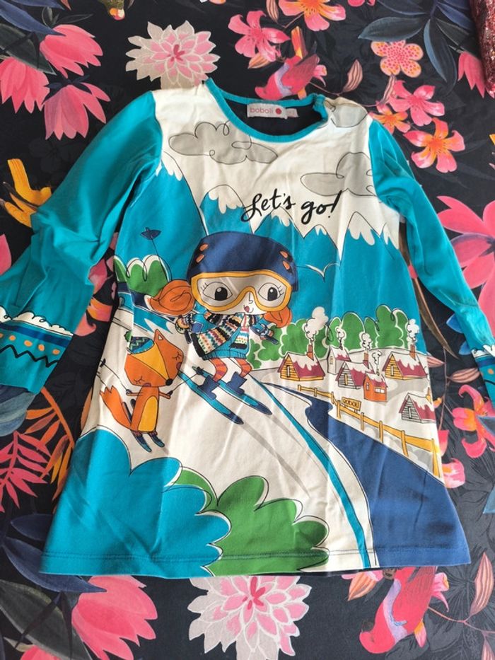 Robe boboli manches longues 3 ans
