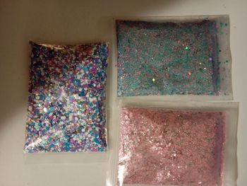 Lot de 3 sachets de paillettes pour nail art