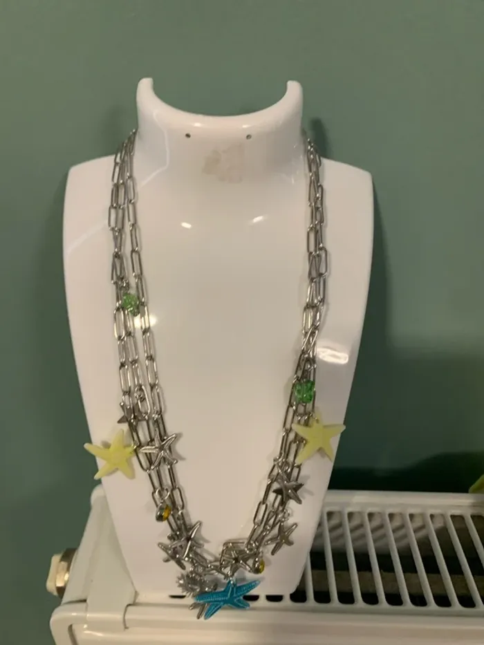 lot trois colliers acier inoxydable