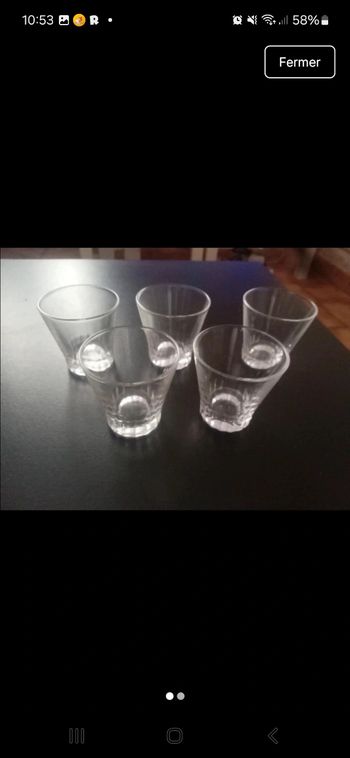 Lot de 5 verre a liqueur 