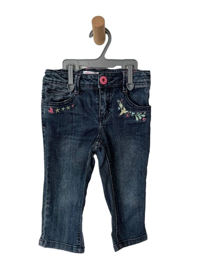 Pantacourt en jean bleu denim - Vynil Fraise 6 ans