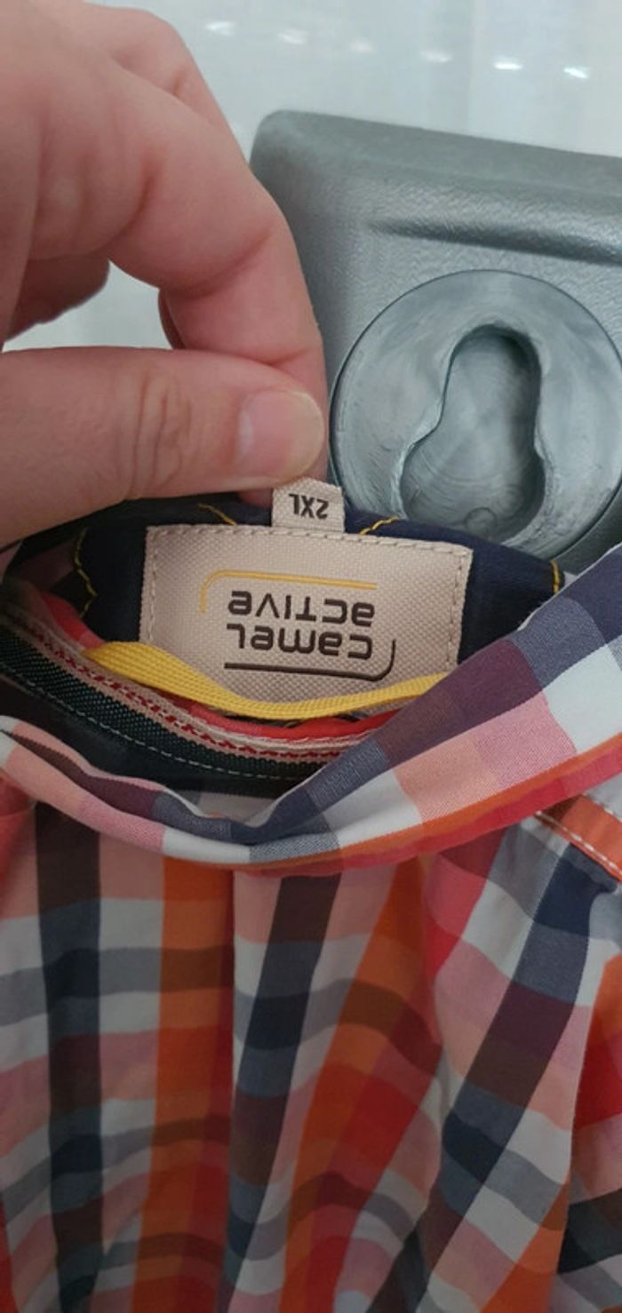 Chemise à carreaux homme camel active 2xl - photo numéro 6