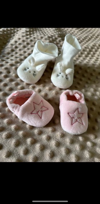 Lot 2 Chaussons bébé naissance