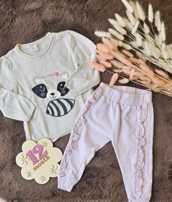 Ensemble 12 mois fille pantalon et pull fin