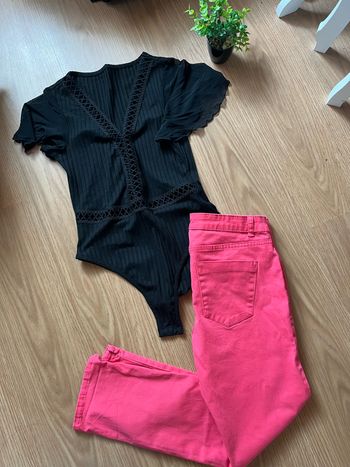 Pantalon slim fit rose 7/8 eme Kiabi T38 TBE ☀️