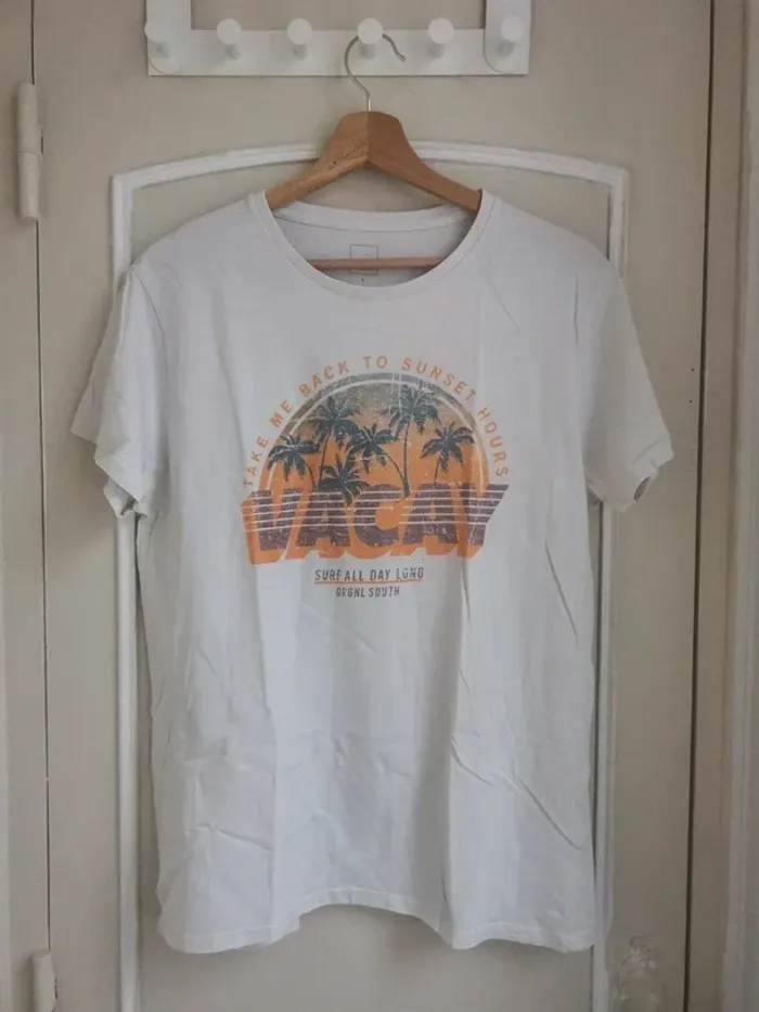 T shirt imprimé vacances taille L - Homme