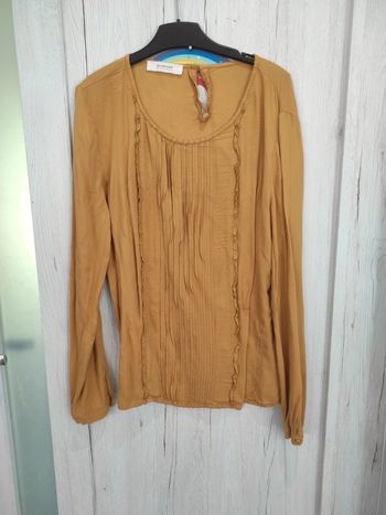 Blouse manches longues moutarde