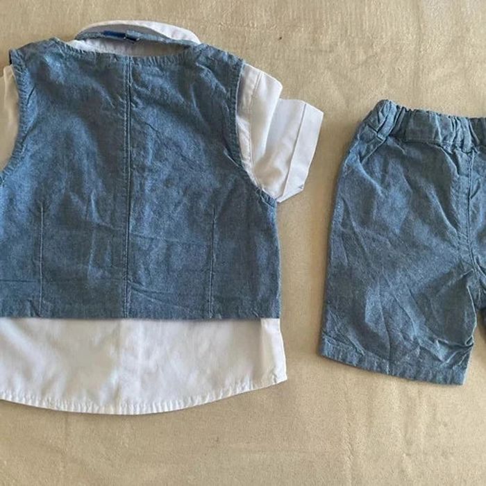 👕 Ensemble élégant chemise et short pour garçon 👕 - photo numéro 2