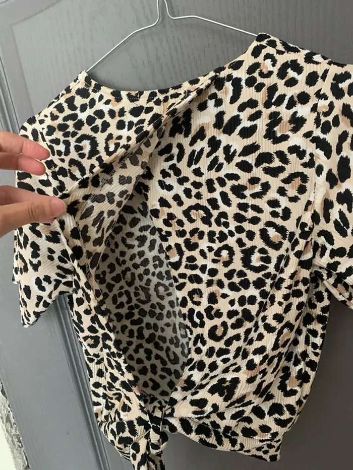 Top léopard Bershka - Taille S - photo numéro 5