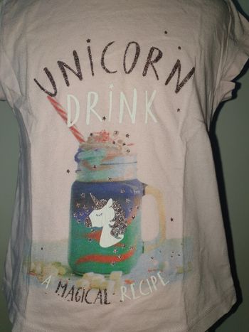 T-shirt Licorne rose Kiabi 3 ans