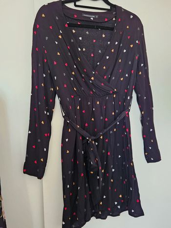 Robe courte cache coeur imprimée cœurs Monoprix