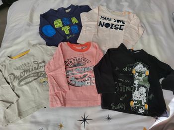 Lot de 5 t-shirts manches longues bébé garçon 6mois