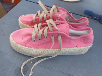 Chaussures toile rose taille 36