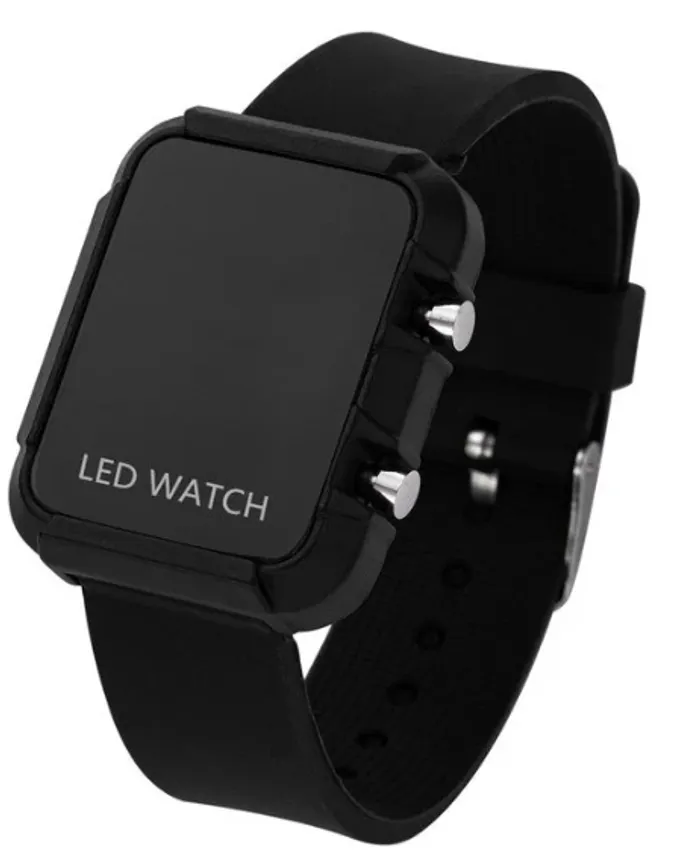 Montre-bracelet à cadran carré LED, montres numériques pour femmes et hommes enfant