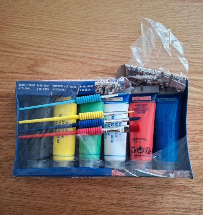 Kit peinture acrylique 6 couleurs - photo numéro 3