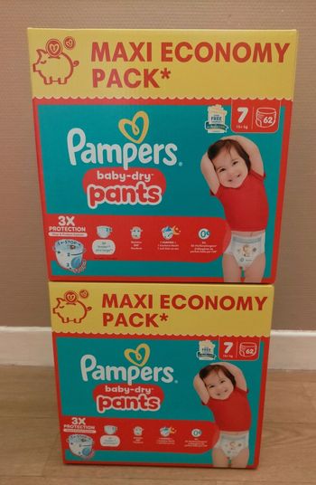 Lot couches Pampers baby dry pants taille 7