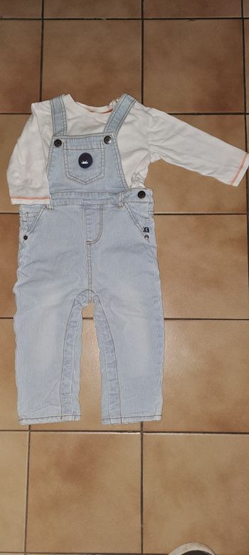 Ensemble salopette +tee-shirt ML