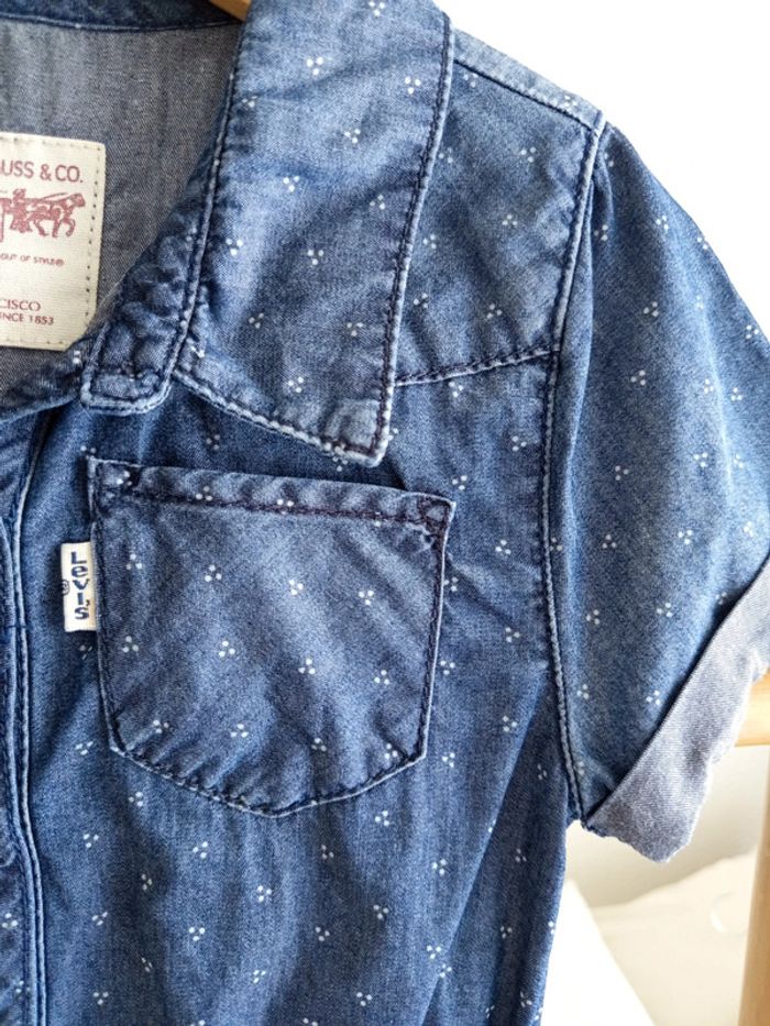 Robe en jean manches courtes Levi's 6 ans - photo numéro 4