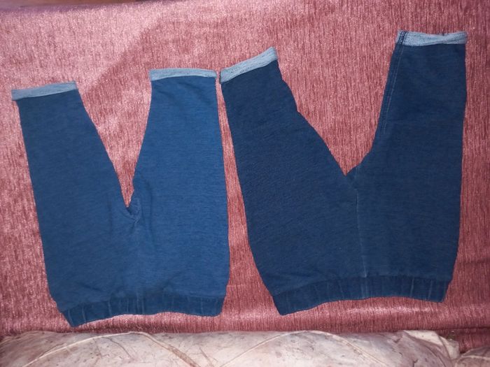 Lot de 2 jeggings en jean/denim souple 3/6mois en excellent état - photo numéro 11