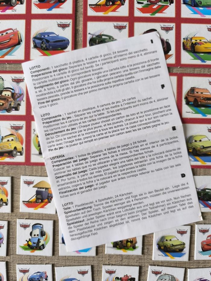 Jeu loto Cars - photo numéro 3