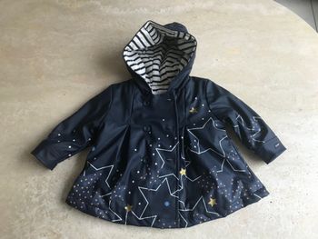 MANTEAU IMPERMEABLE "CATIMINI" BLEU MARINE - TAILLE : 6 MOIS