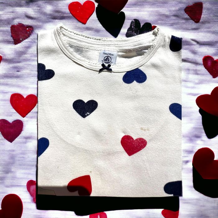 Ensemble 2P pyjacourt coeur fille Petit Bateau 3 ans BE (11€) - photo numéro 3