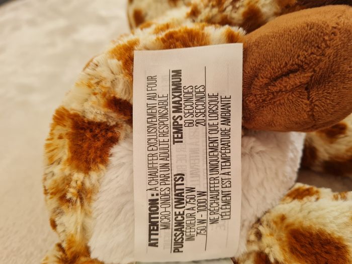 Bouillotte peluche girafe - photo numéro 3